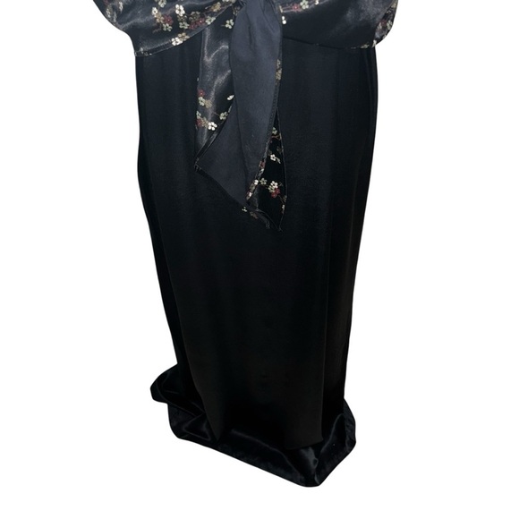 II Real Women's Size 14 Evening Maxi Dress and Bolero Jacket Set Silk Look 1980s - Picture 3 of 12